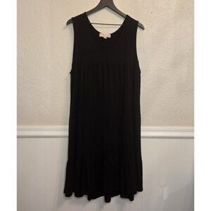Philosophy‎ Womens Sleeveless Dress Casual Tiered Stretch Black Comfy 2X XXL